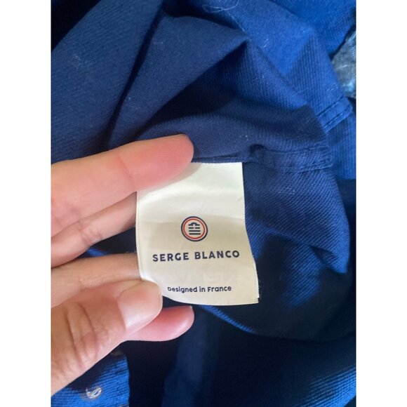 Serge Blanco Coupe‎ Ajustee cobalt and paisley button down shirt - Picture 3 of 6